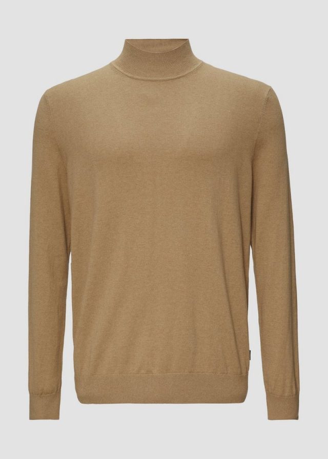 Softer Turtleneckpullover aus Baumwoll-Merino-Mix