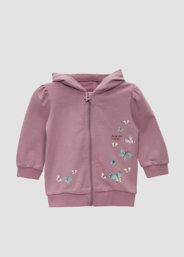 Kapuzenjacke mit Glitzerprint