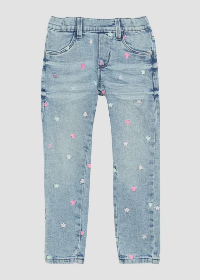 Jeans Treggings / Skinny Fit / Mid Rise / Skinny Leg / mit Stickerei