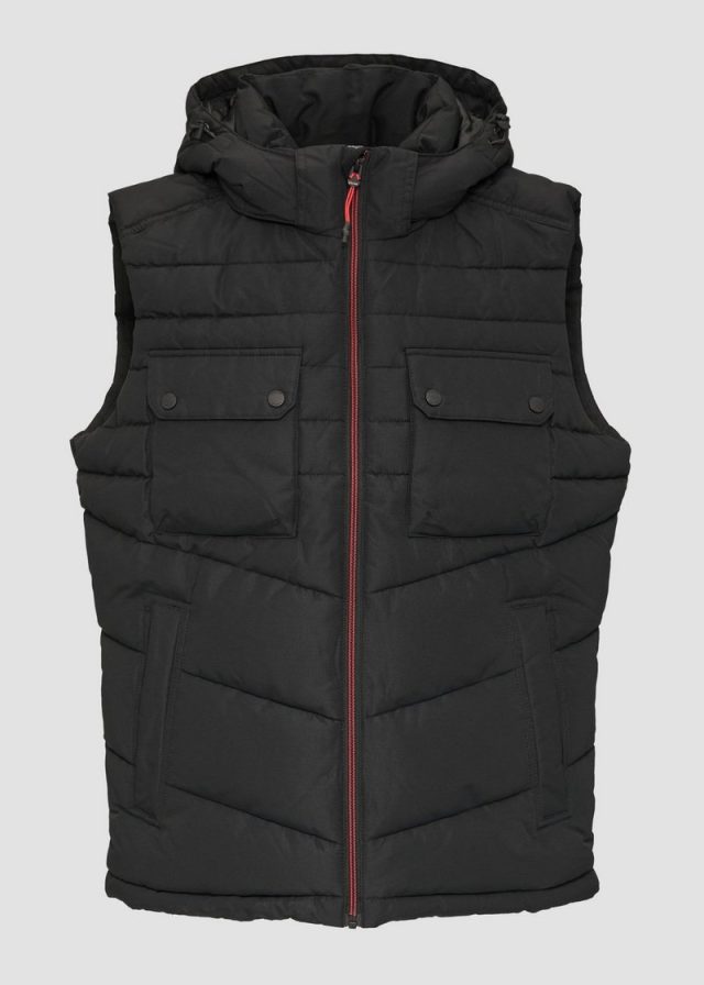 Gesteppte Weste mit abnehmbarer Kapuze