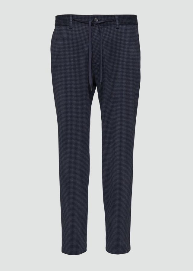 s.O JOGG: Anzughose mit Hahnentrittmuster