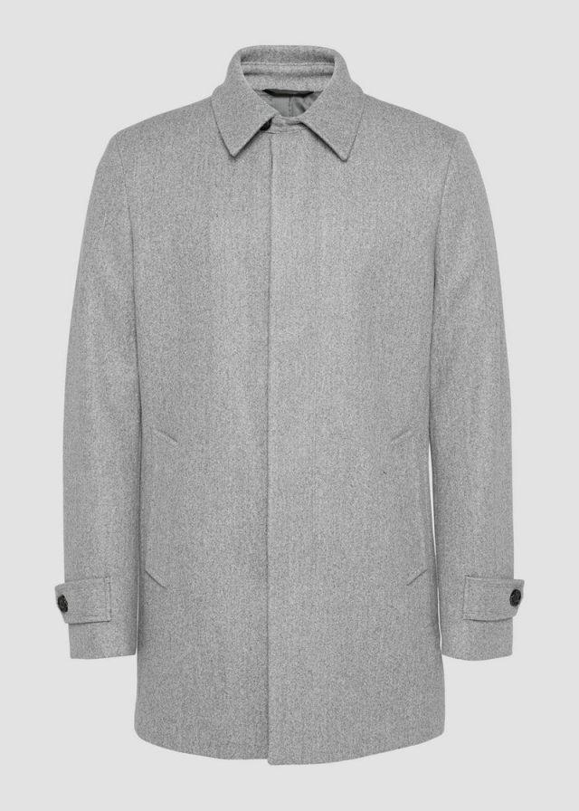 Wattierter Mantel in Woll-Optik