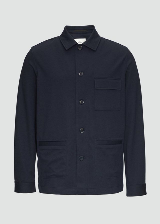 Overshirt aus Piqué-Jersey