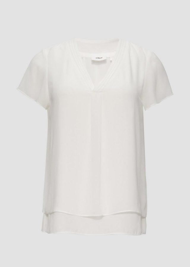 Layering-Bluse aus Chiffon