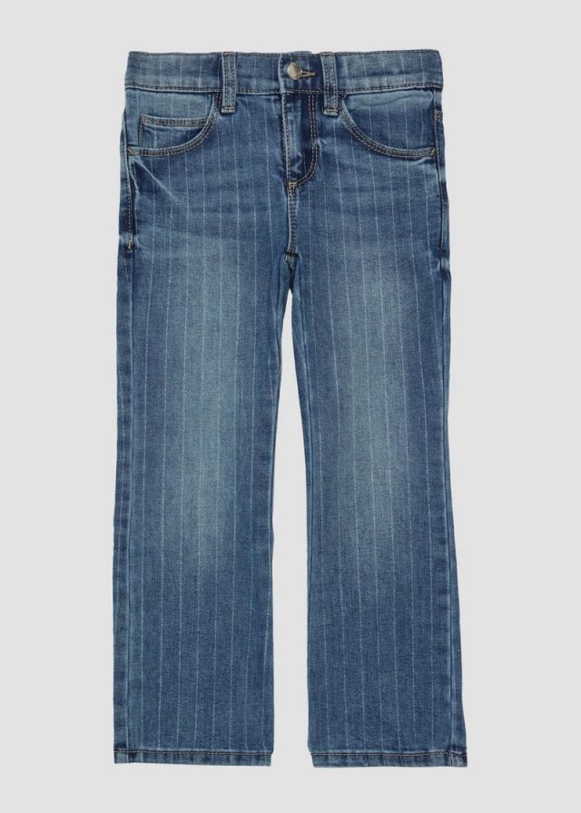 Jeans Betsy / Regular Fit / Mid Rise / Flared Leg / Glitzer-Nadelstreifen