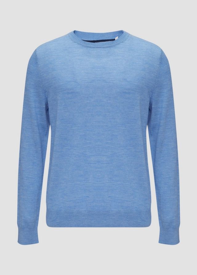 Feinstrickpullover aus reiner Merinowolle