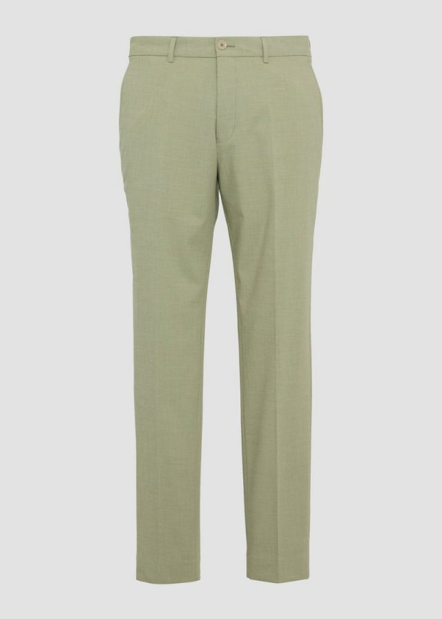 s.O PURE: Anzughose aus meliertem Stretch-Fabric