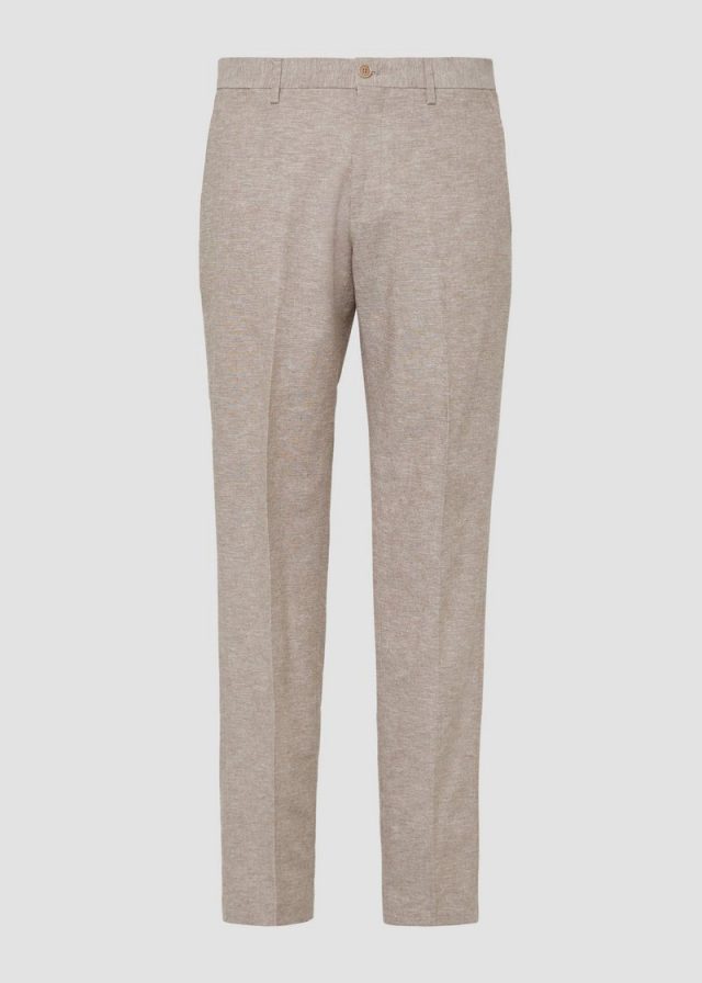 s.O PURE: Anzughose aus Leinenmix