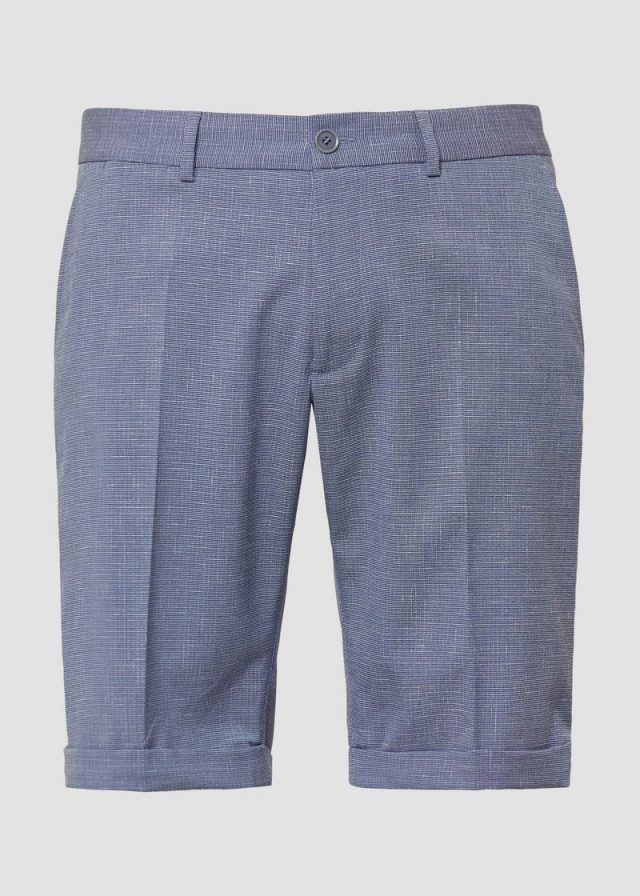 Fein gemusterte Bermuda im Regular Fit