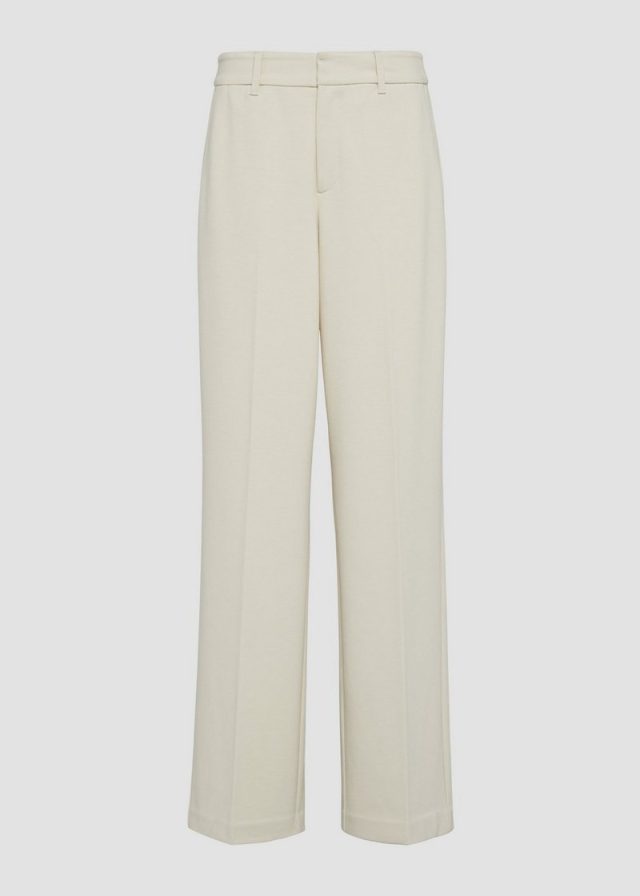 Wide-Leg-Hose aus Struktur-Jersey