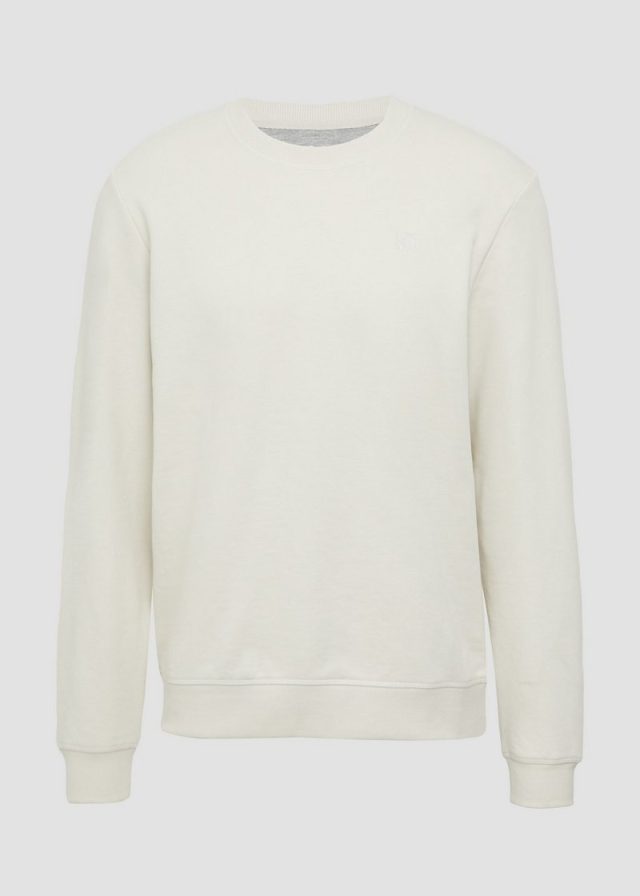 Crew Neck-Sweatshirt aus Baumwollmix mit Logo-Stickerei