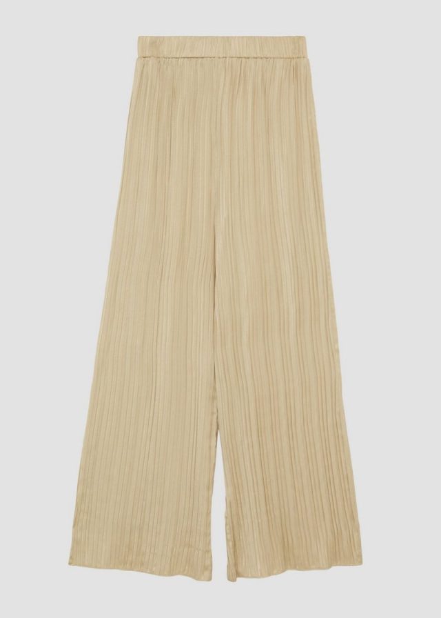 Plissierte Wide-Leg-Hose mit hohem Bund