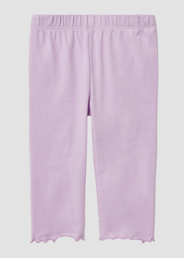 Capri Leggings aus Baumwollstretch mit Elastikbund