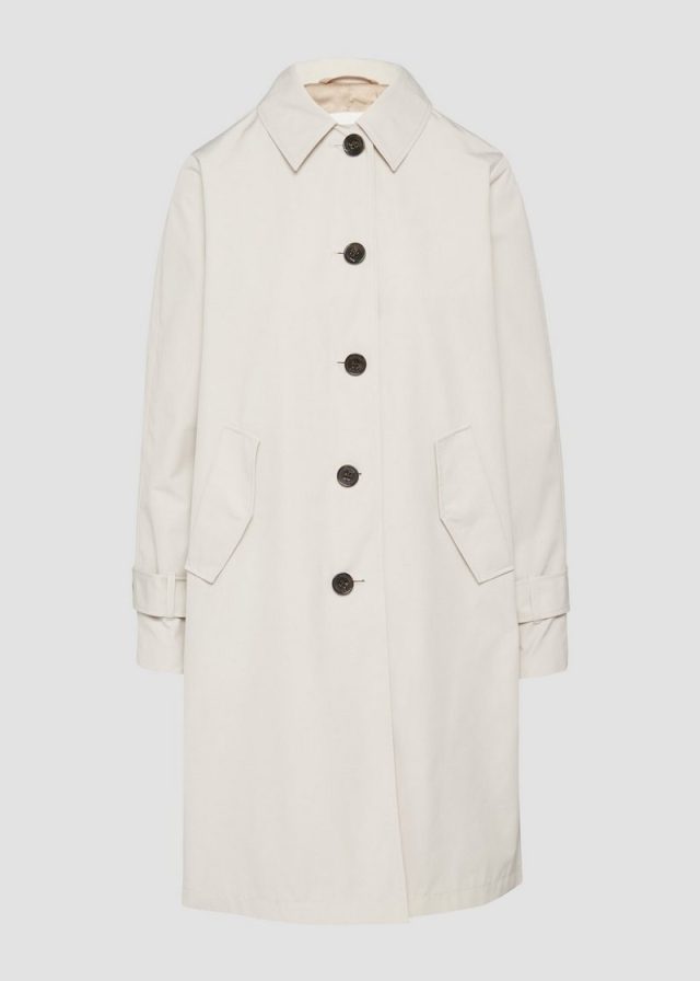 Carcoat mit Rückenschlitz und Riegeldetail am Ärmel