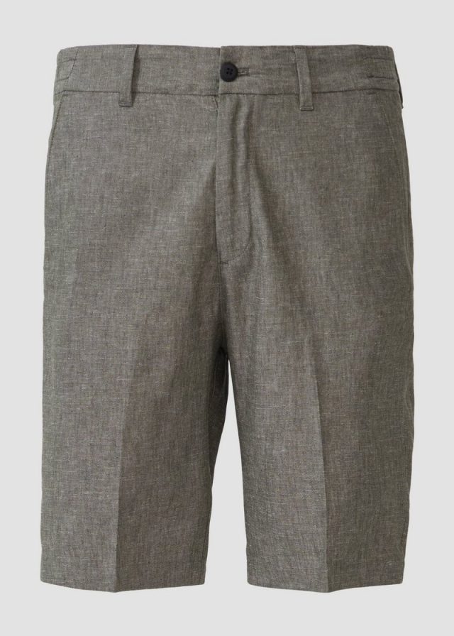 Lockere Bermuda aus Leinenmix