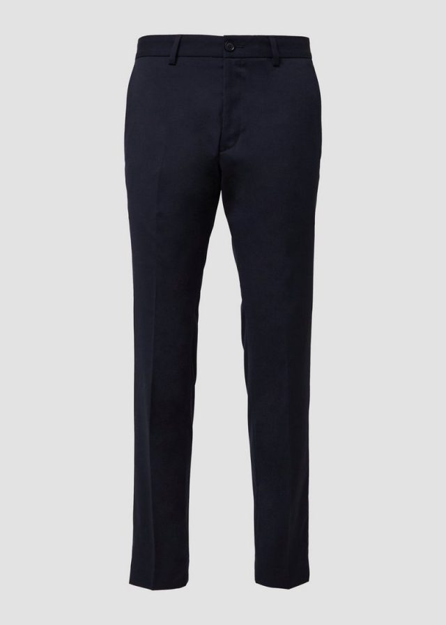 s.O PURE: Feine Anzughose aus meliertem Stretch-Gewebe