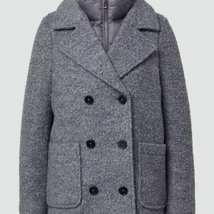 Bouclé-Jacke mit herausnehmbarem Steppeinsatz