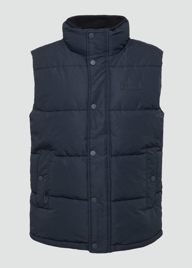 Sportive Steppweste mit Logo-Details