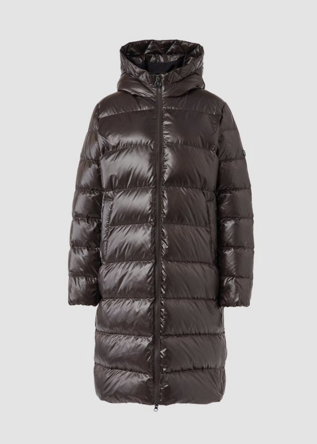 Kapuzen-Steppmantel mit recycelter Daune