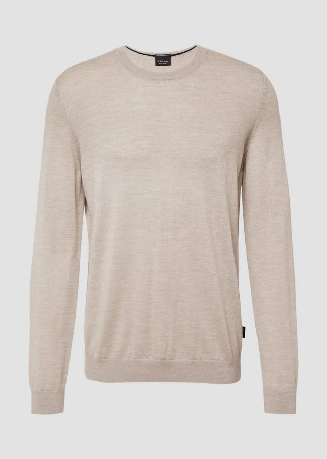 Strickpullover aus reiner Merinowolle