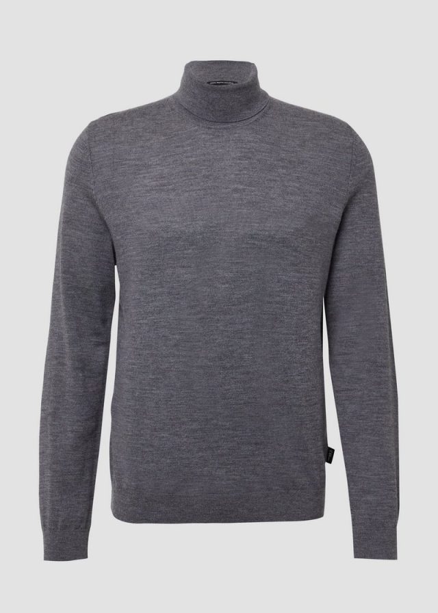 Rollkragenpullover aus reiner Merinowolle