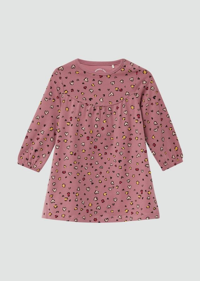 Ausgestelltes Jersey-Kleid mit All-over-Print