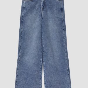 Jeans / Regular Fit / High Rise / Wide Leg / Waschung