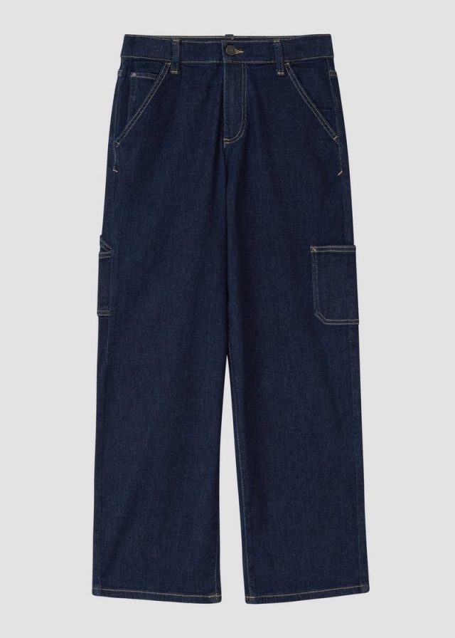 Jeans / Relaxed Fit / Mid Rise / Wide Leg / Cargotasche
