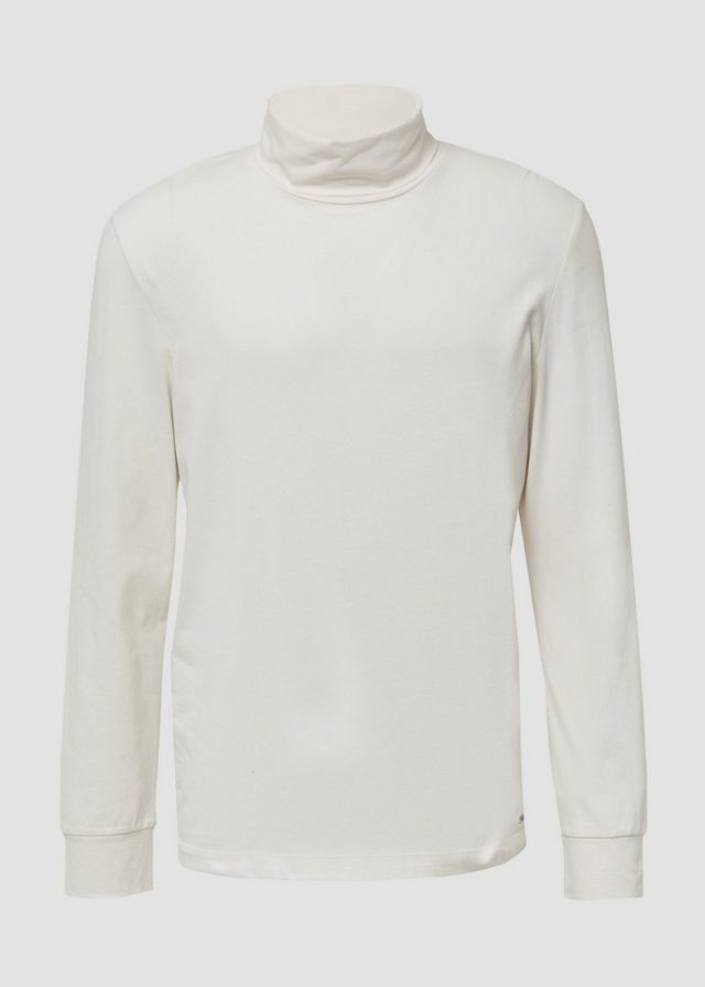 Weicher Longsleeve mit Rollkragen und Ärmelbündchen