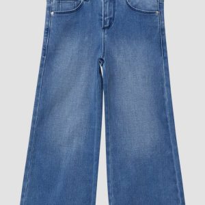 Jeans / Regular Fit / High Rise / Wide Leg / Weitenregulierung innen / soft & warm