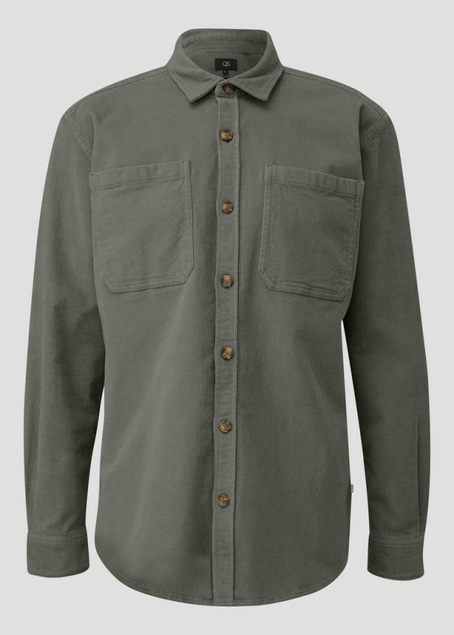 Overshirt aus Cord mit aufgestetzten Taschen