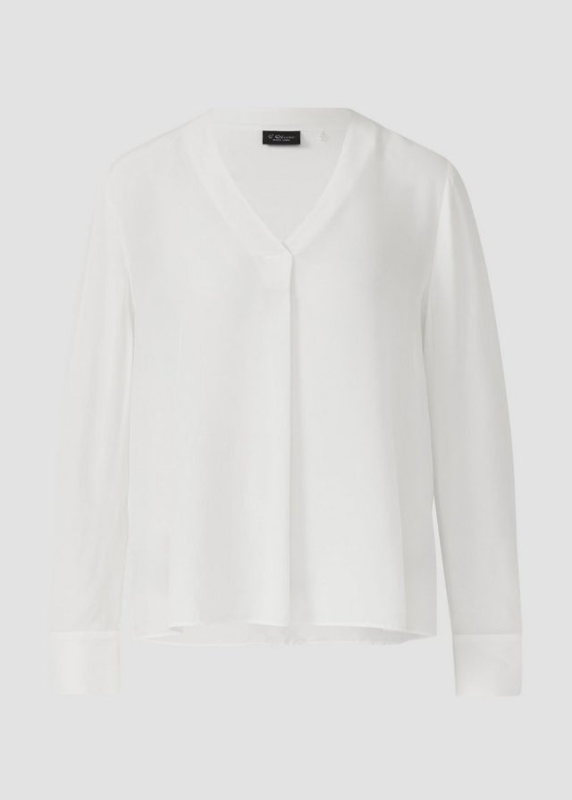 Semitransparente Tunika-Bluse aus Viskose