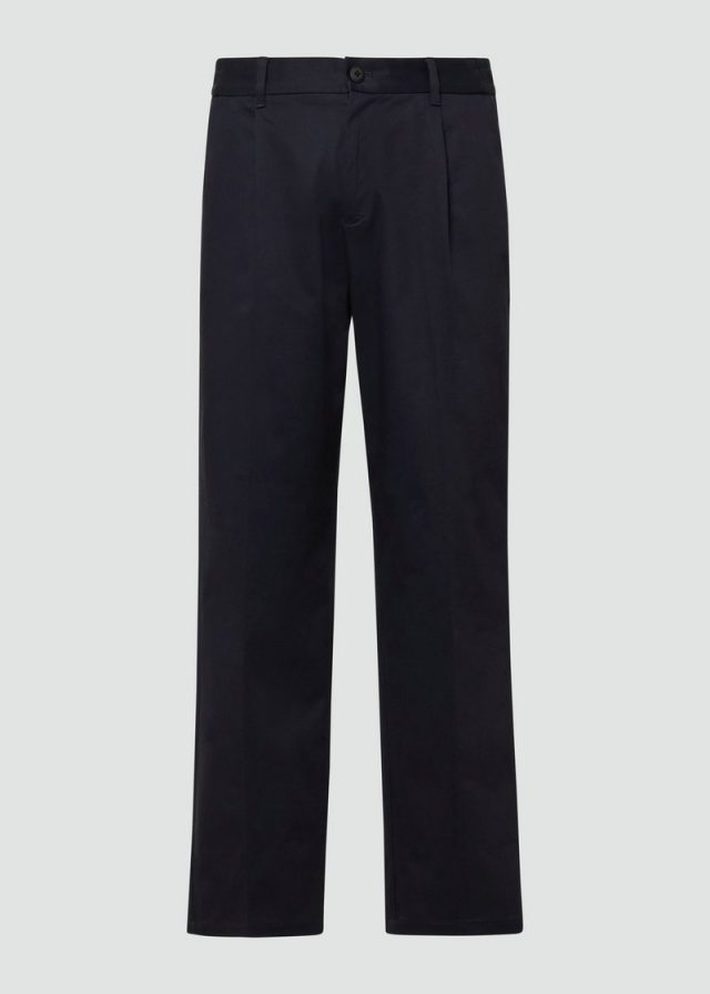 Wide-Leg-Hose mit Bundfalten und Elastikbund