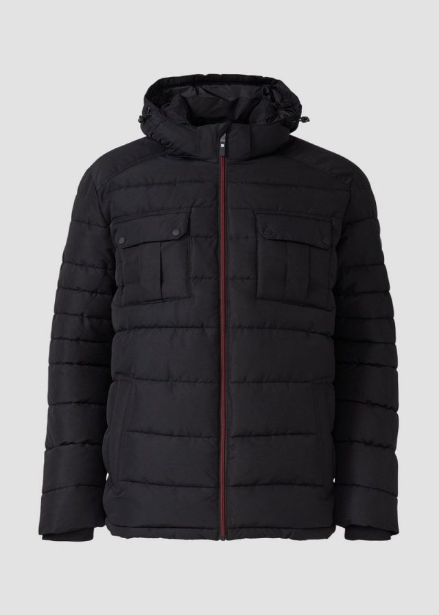 Sportive Puffer-Jacke mit abnehmbarer Kapuze