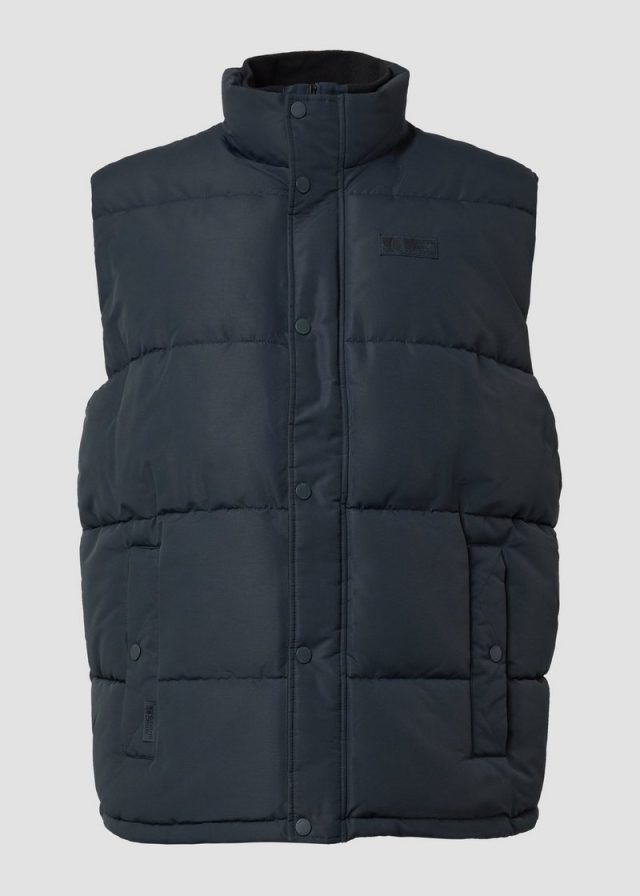 Sportive Steppweste mit Logo-Details