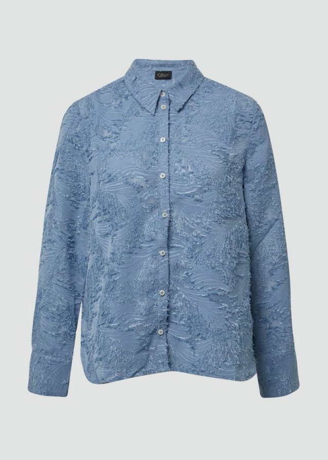 Hemdbluse mit 3D-Effekt