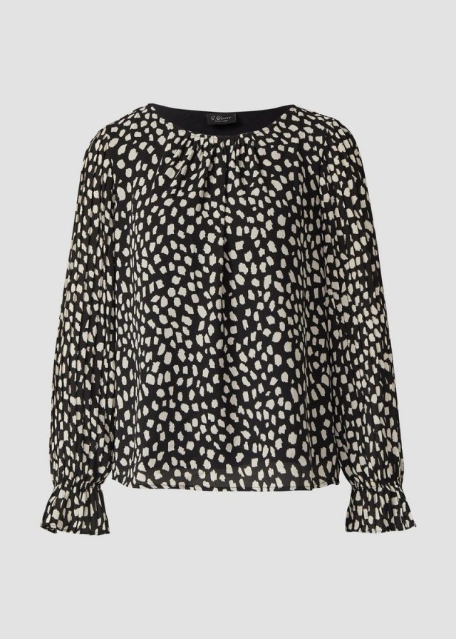 Festliche Bluse mit Plissee-Ärmeln