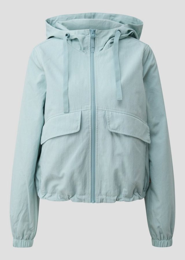 Nylonjacke mit verstellbarem Saum und Kapuze