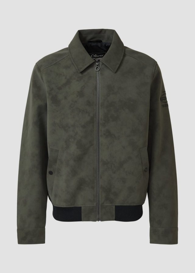 Outdoor-Jacke mit Coating und Metallreißverschluss