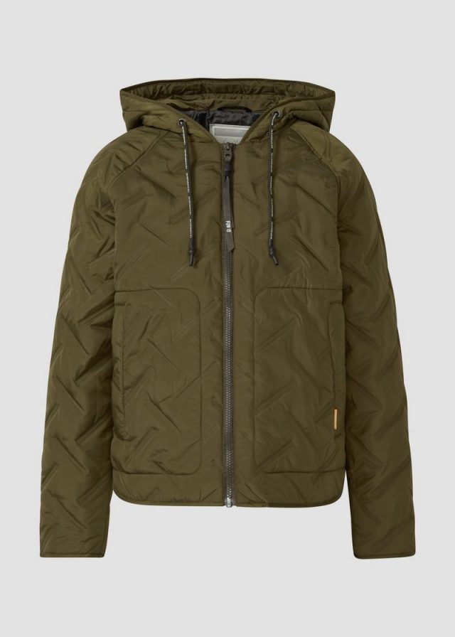 Wattierte Jacke mit Kapuze