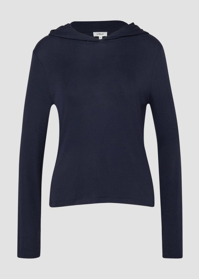 Kapuzenshirt aus leichtem Jersey im Slim Fit