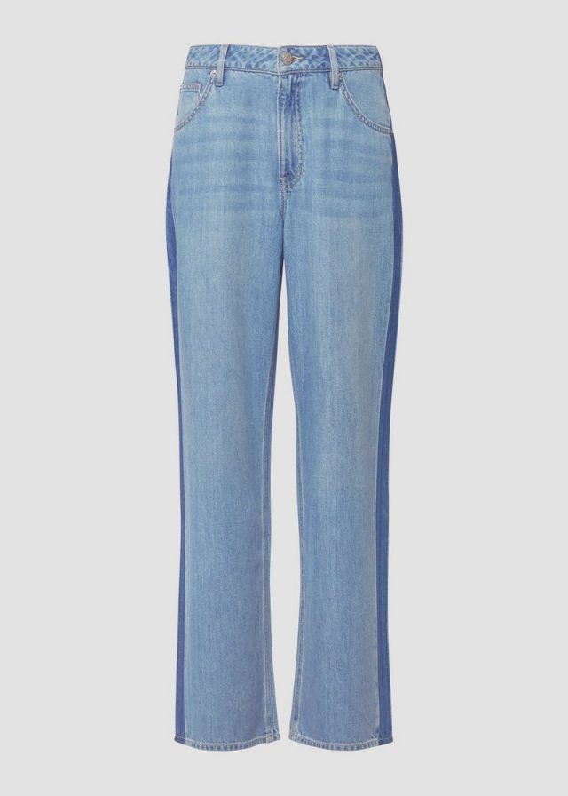 Jeans Beth Boyfriend / Relaxed Fit / Mid Rise / Straight Leg / mit Kontraststreifen