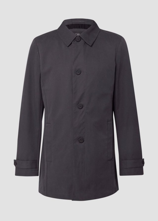 Leichter Kurzmantel aus Baumwollmix mit Umlegekragen