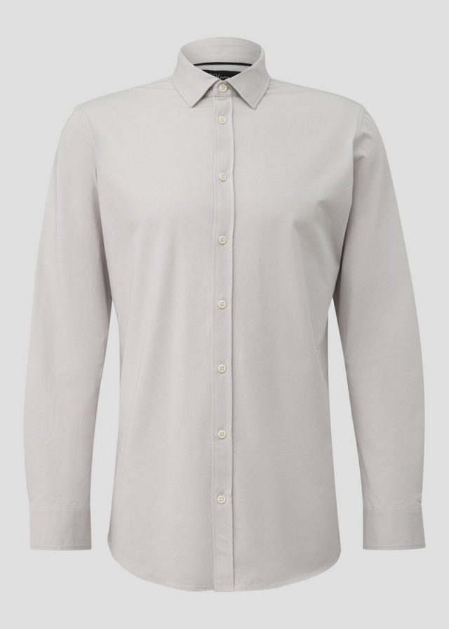 Tailored Fit: Elegantes Langarmhemd aus Edeljersey