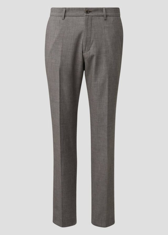 s.O PURE: Anzughose aus gemustertem Stretch-Gewebe