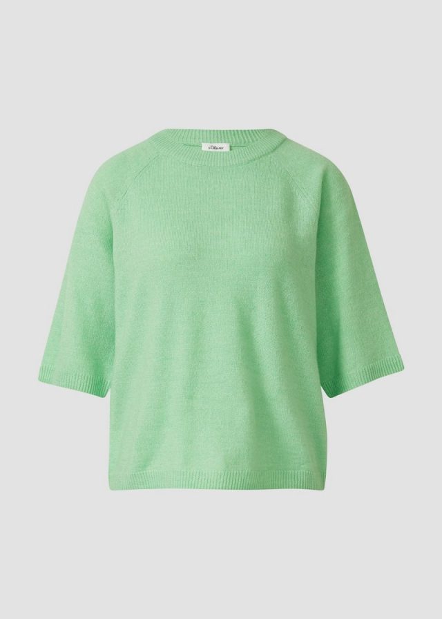 Weicher Halbarmpullover aus Alpakamix