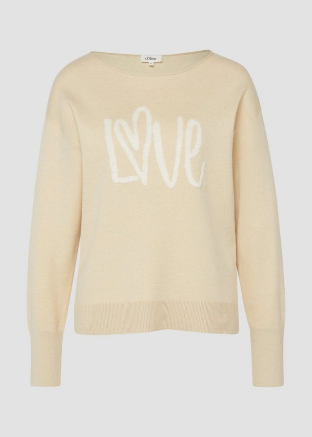 Strickpullover mit Love-Schriftzug