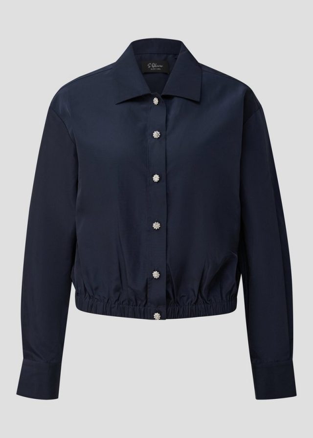 Hemdbluse im Relaxed Fit mit Elastiksaum