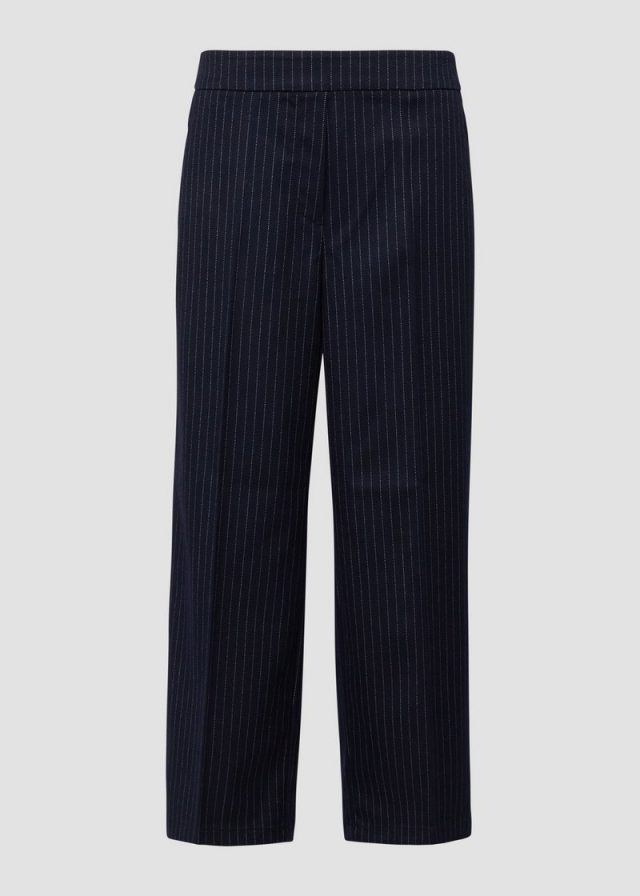 Culotte mit Elastikbund und Nadelstreifen