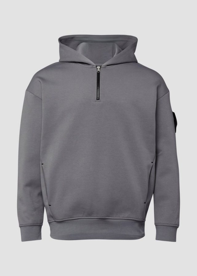 Scuba-Kapuzensweatshirt mit Reißverschluss im Relaxed Fit